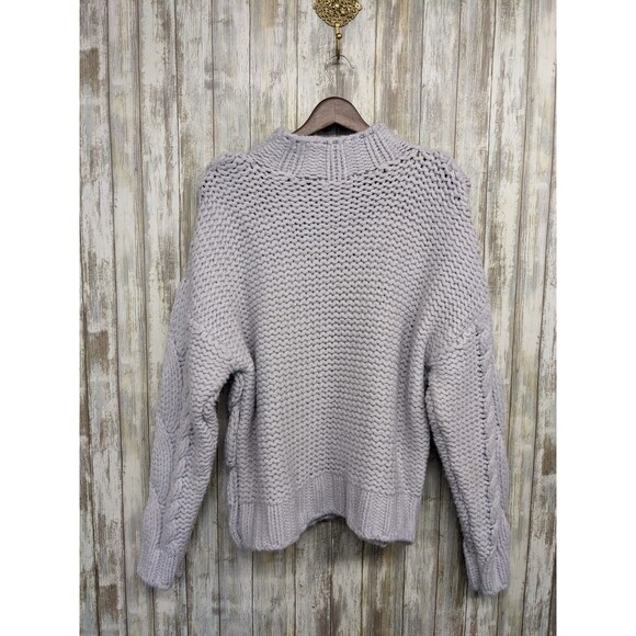 ZARA Chunky Sweater Small Classic Knit Mock Neck Turtleneck Pullover Cozy Thick - Picture 4 of 11